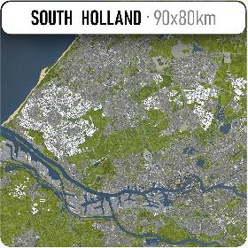 South Holland - all cities 3D model